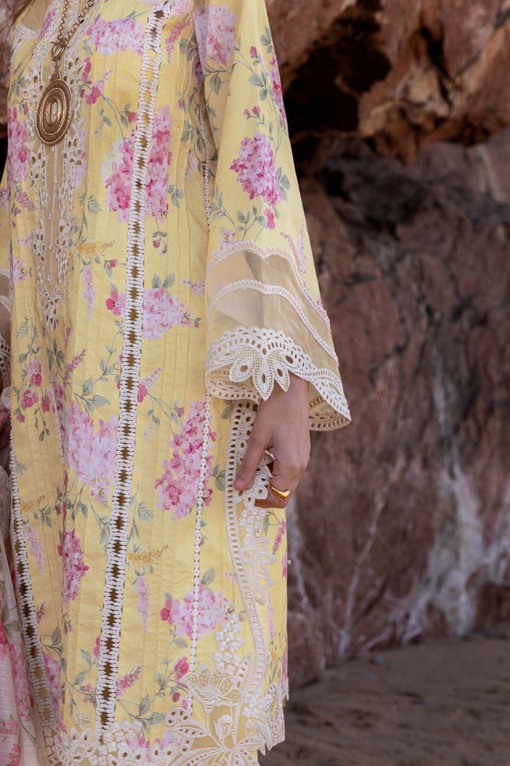 Aneela’s Lawn 3pc Unstitched Embroidered with Chiffon Dupatta PND110