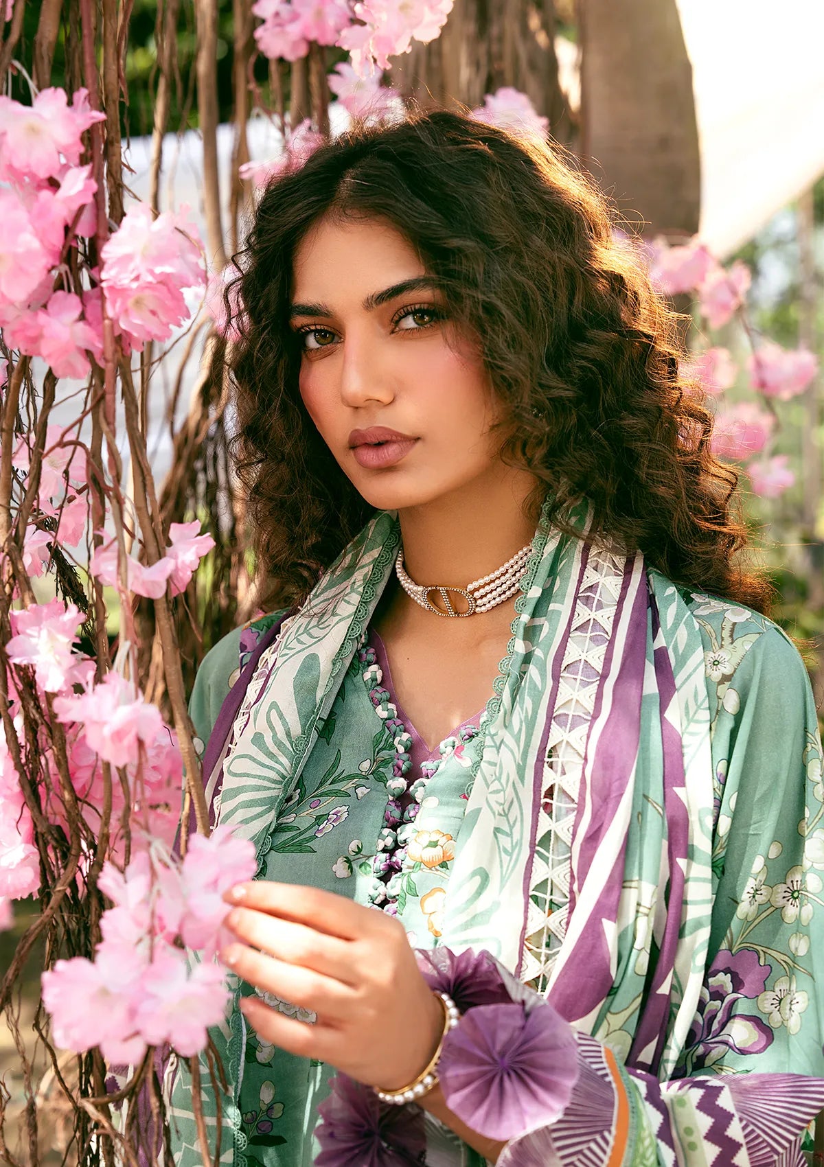 Minted Blossom Floral Lawn - FS1161