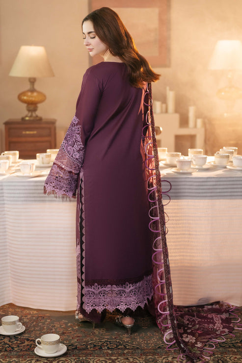 Lawn 3PC Embroidered Shirt with Digital Printed Jacquard Dupatta – ZC1429