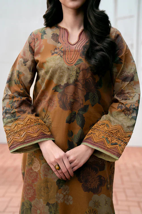 Baroque 3PC Karandi Printed Shirt with Karandi Printed Dupatta and Trouser – ZC813