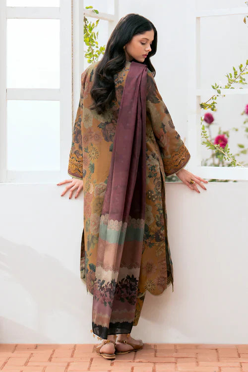 Baroque 3PC Karandi Printed Shirt with Karandi Printed Dupatta and Trouser – ZC813