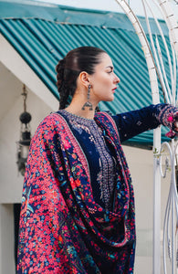 Dhanak 3PC Embroidered Shirt with Digital Printed Wool Shawl – ZC3122