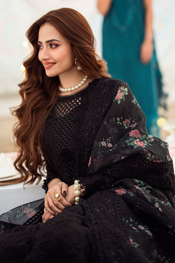 Lawn-3PC Embroidered Shirt with Organza Digital Printed Dupatta-SS1378