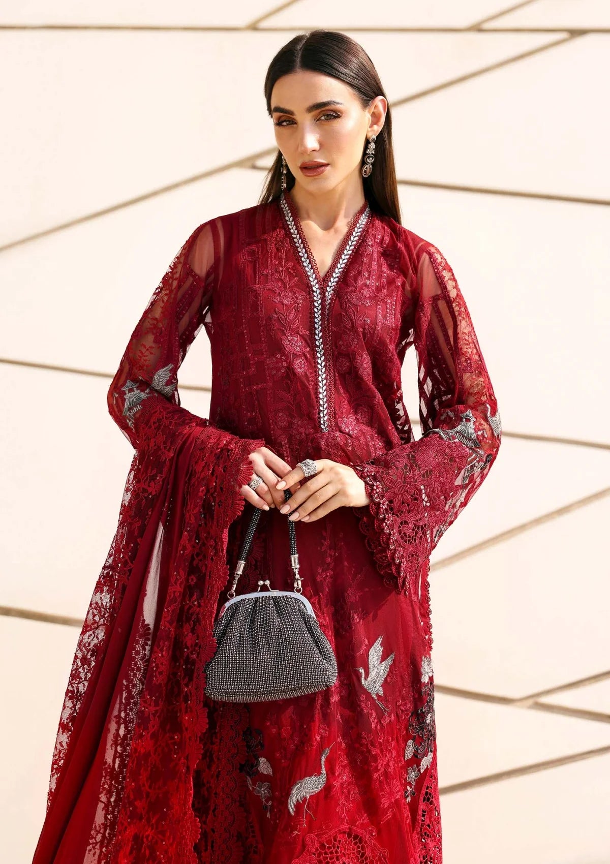 3PC Lawn Embroidered Suit - FS706