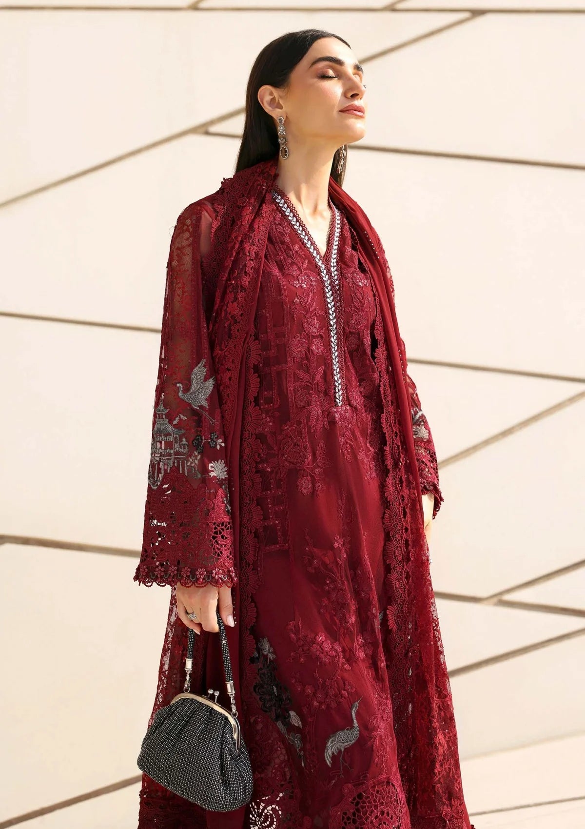 3PC Lawn Embroidered Suit - FS706