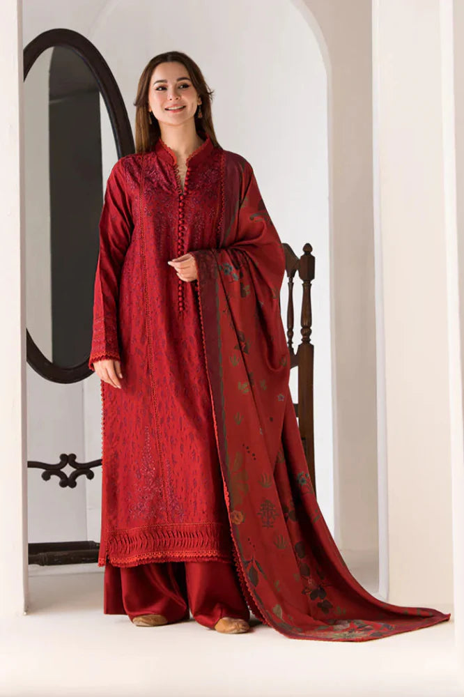 3PC LAWN EMBROIDERED SHIRT WITH DIGITAL PRINTED JACQUARD DUPATTA-SS5005