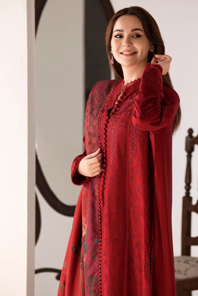 3PC LAWN EMBROIDERED SHIRT WITH DIGITAL PRINTED JACQUARD DUPATTA-SS5005