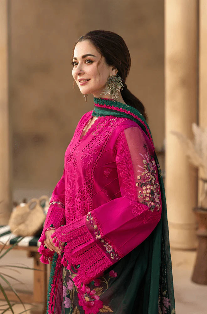 3PC Lawn Embroidered Shirt With Digital Printed Jacquard Dupatta- SS5038
