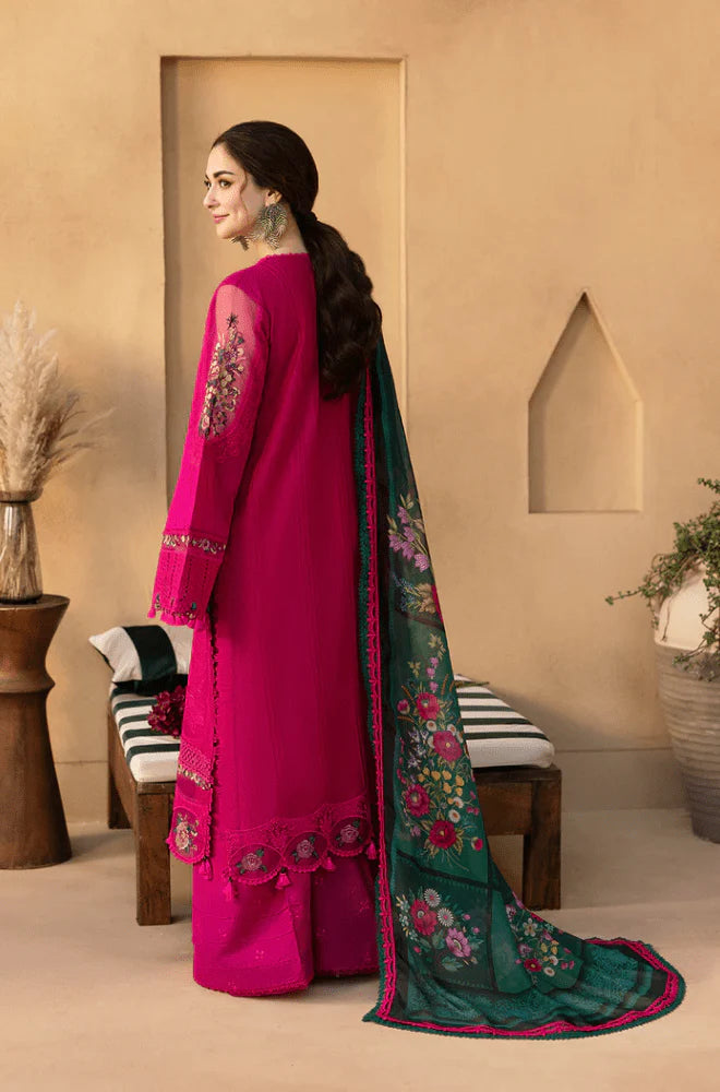 3PC Lawn Embroidered Shirt With Digital Printed Jacquard Dupatta- SS5038