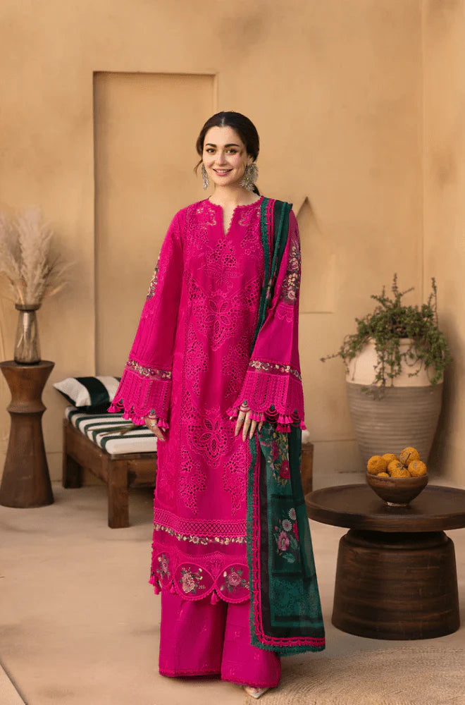 3PC Lawn Embroidered Shirt With Digital Printed Jacquard Dupatta- SS5038