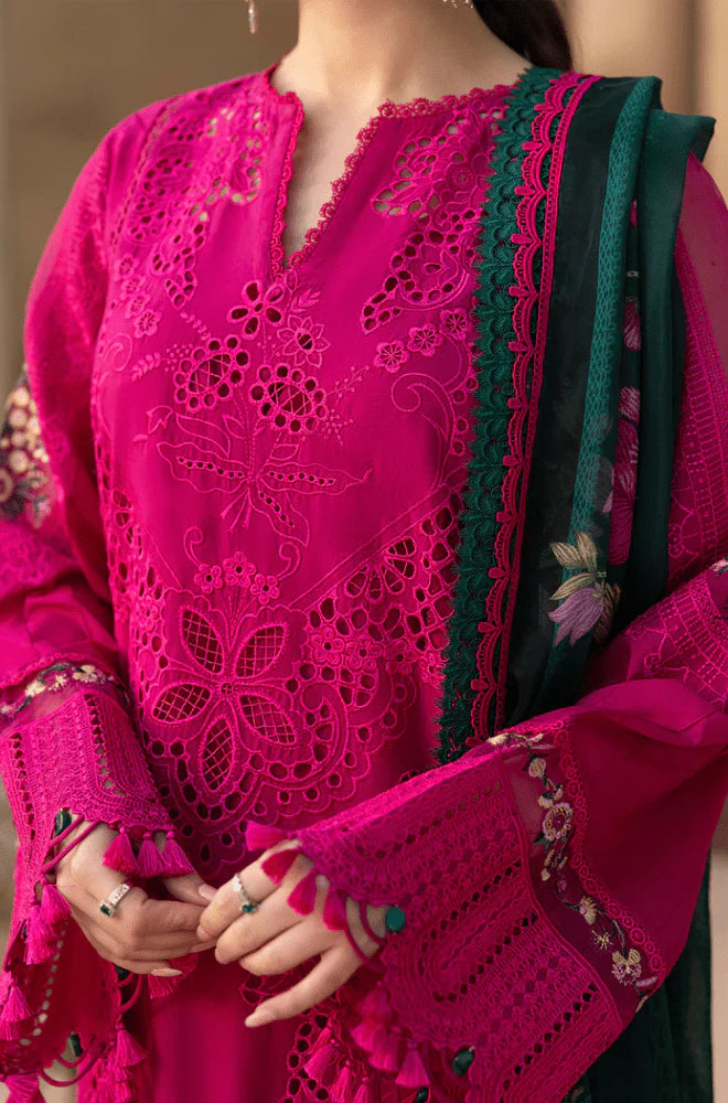3PC Lawn Embroidered Shirt With Digital Printed Jacquard Dupatta- SS5038