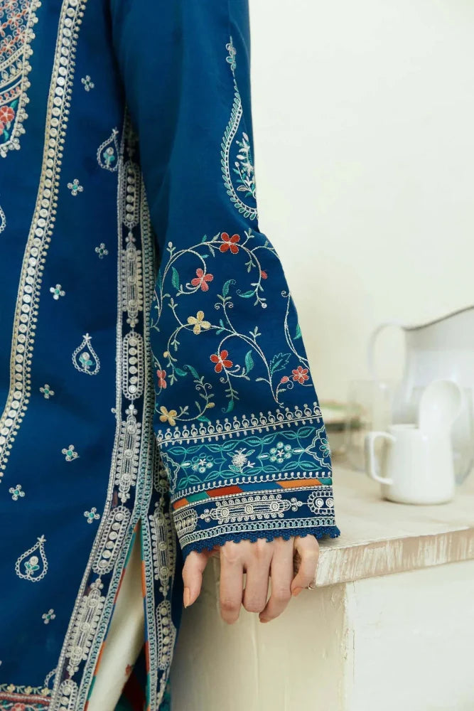 3PC Lawn Embroidered Shirt With Digital Printed Jauqard Dupatta-SS5033
