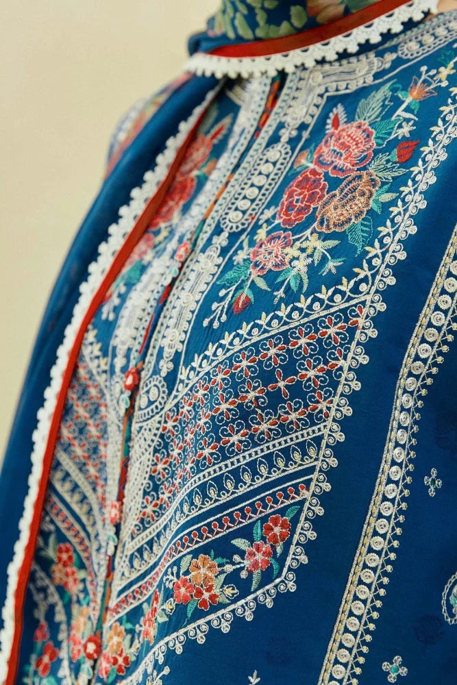3PC Lawn Embroidered Shirt With Digital Printed Jauqard Dupatta-SS5033
