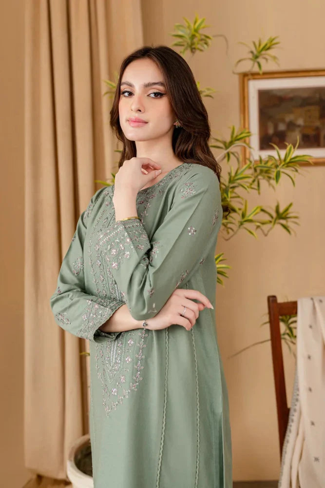 3PC Lawn Embroidered With Lawn Embroidered Dupatta-SS5029