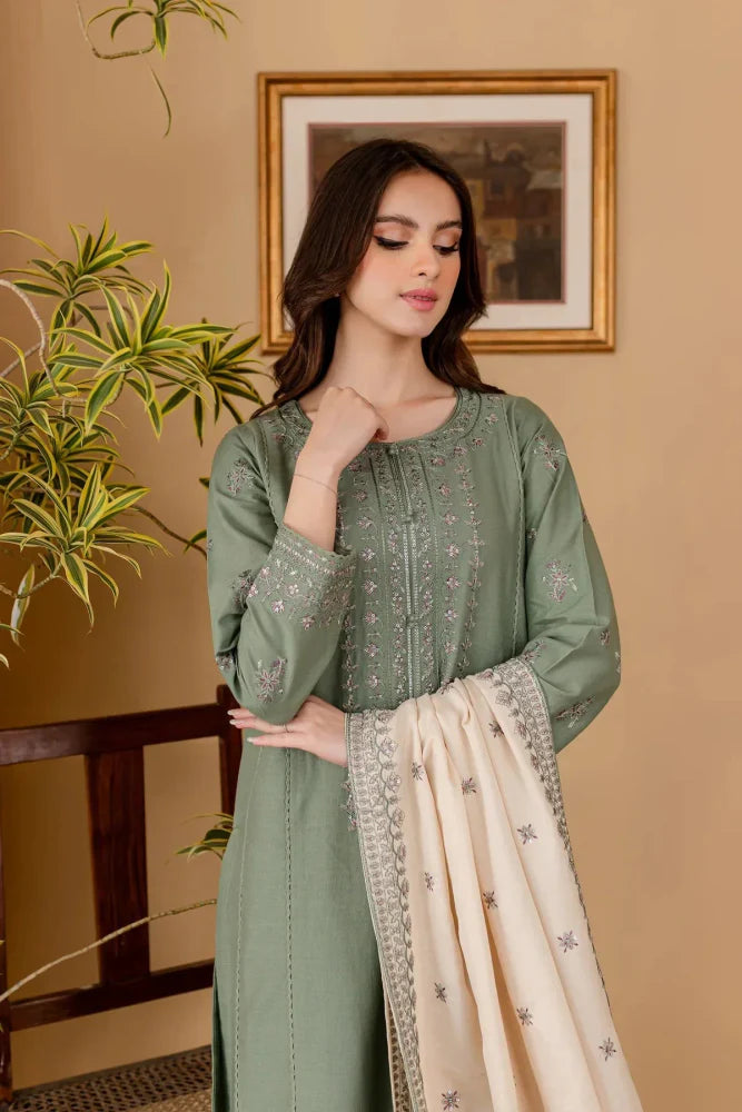 3PC Lawn Embroidered With Lawn Embroidered Dupatta-SS5029