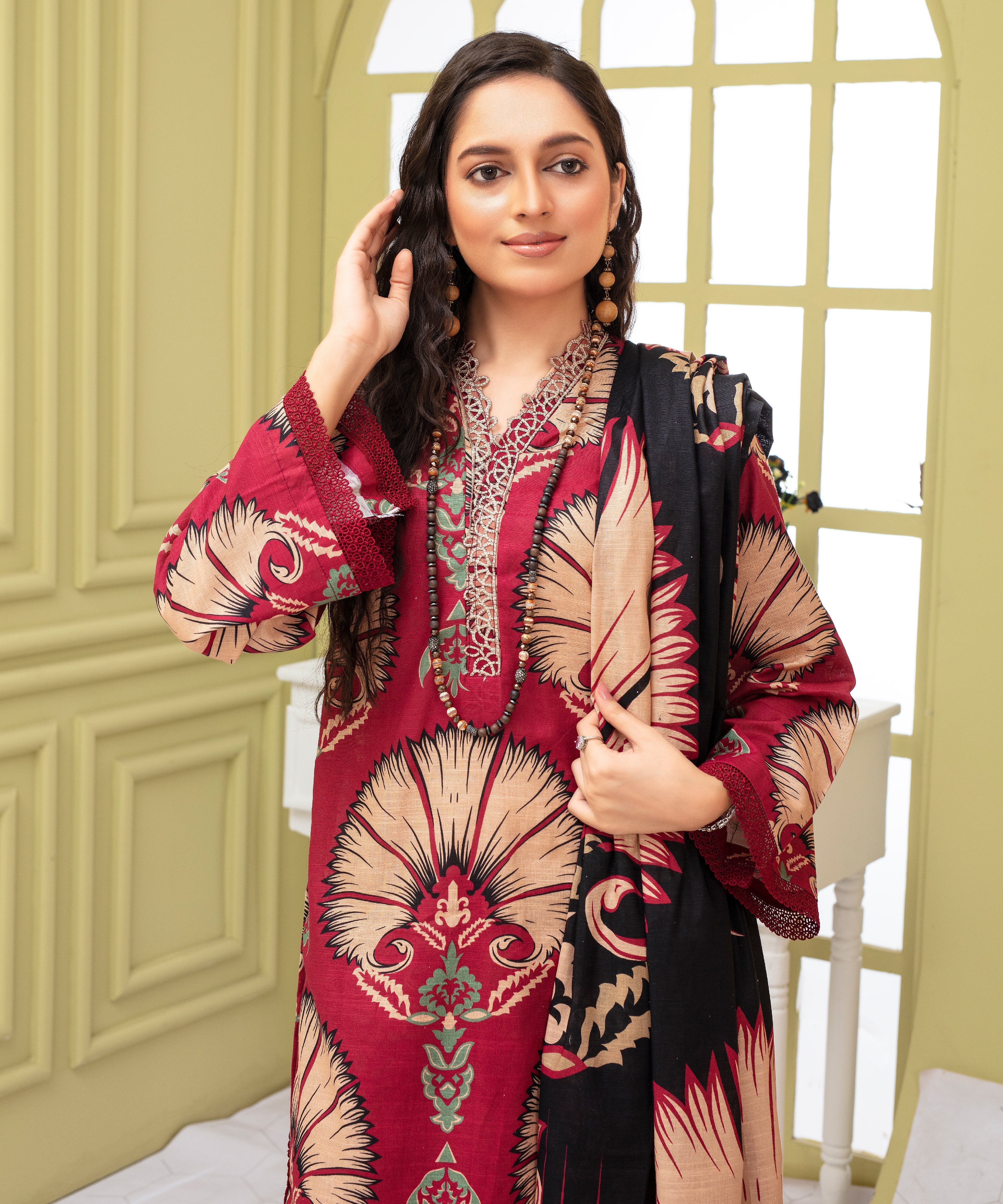 Creation Khaddar 3PC with Khaddar Printed Shirt & Trouser – ZC920