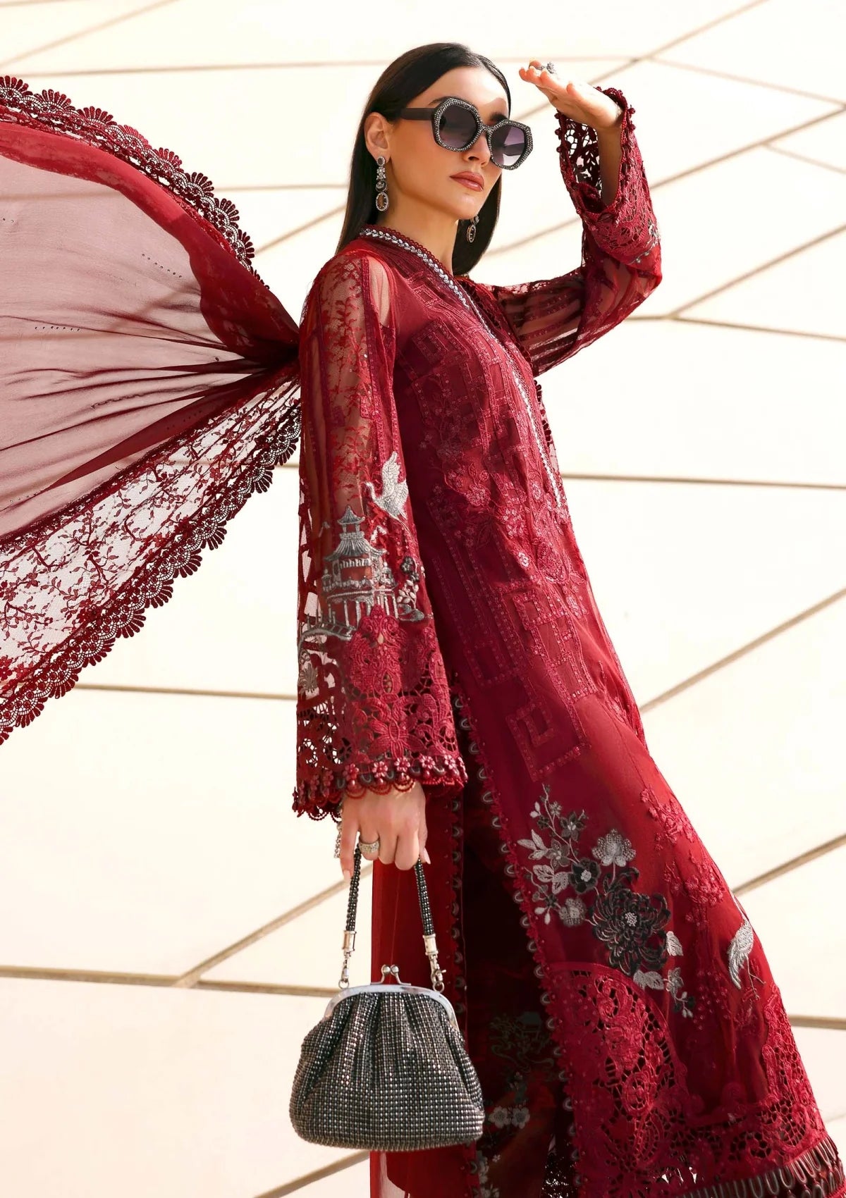 3PC Lawn Embroidered Suit - FS706