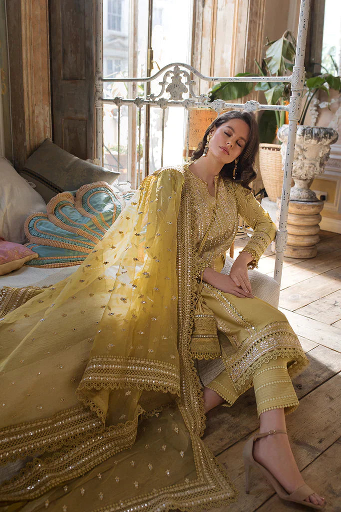 3PC Lawn Embroidered With Organza Embroidered Dupatta- SS1151