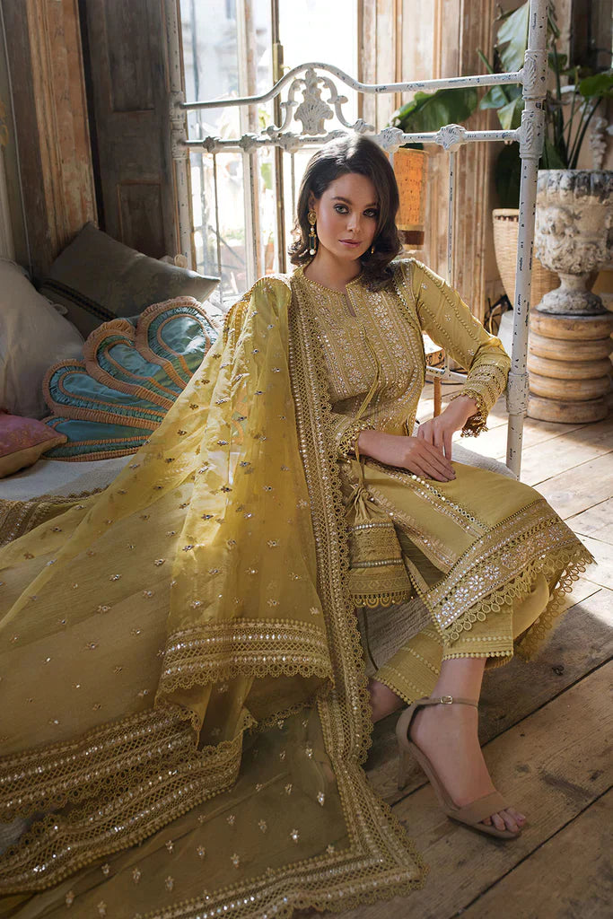 3PC Lawn Embroidered With Organza Embroidered Dupatta- SS1151