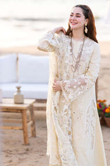 Dhanak 3PC Embroidered Shirt with Organza Digital Printed Dupatta – ZC3360