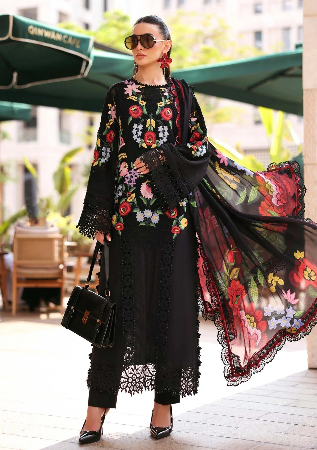 MARIA B 3 piece lawn embroidered FS602