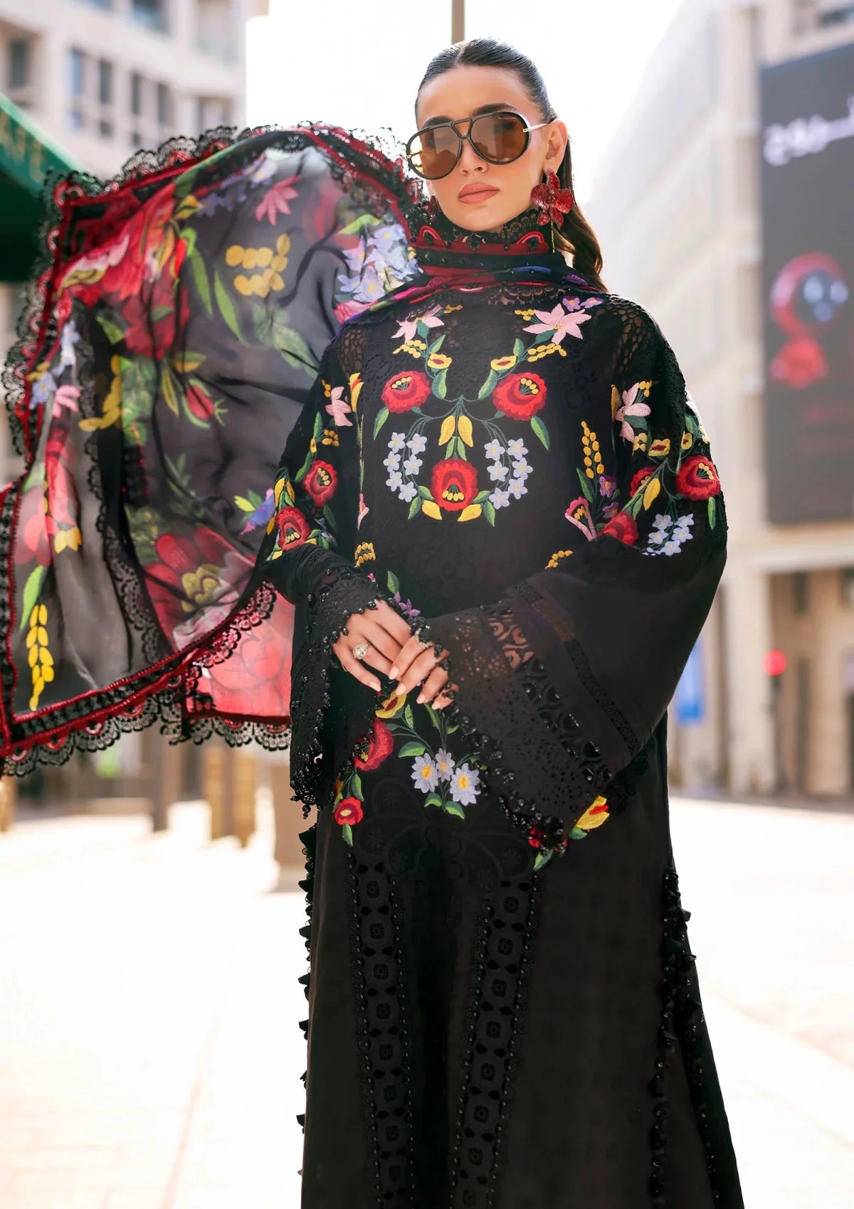 MARIA B 3 piece lawn embroidered FS602