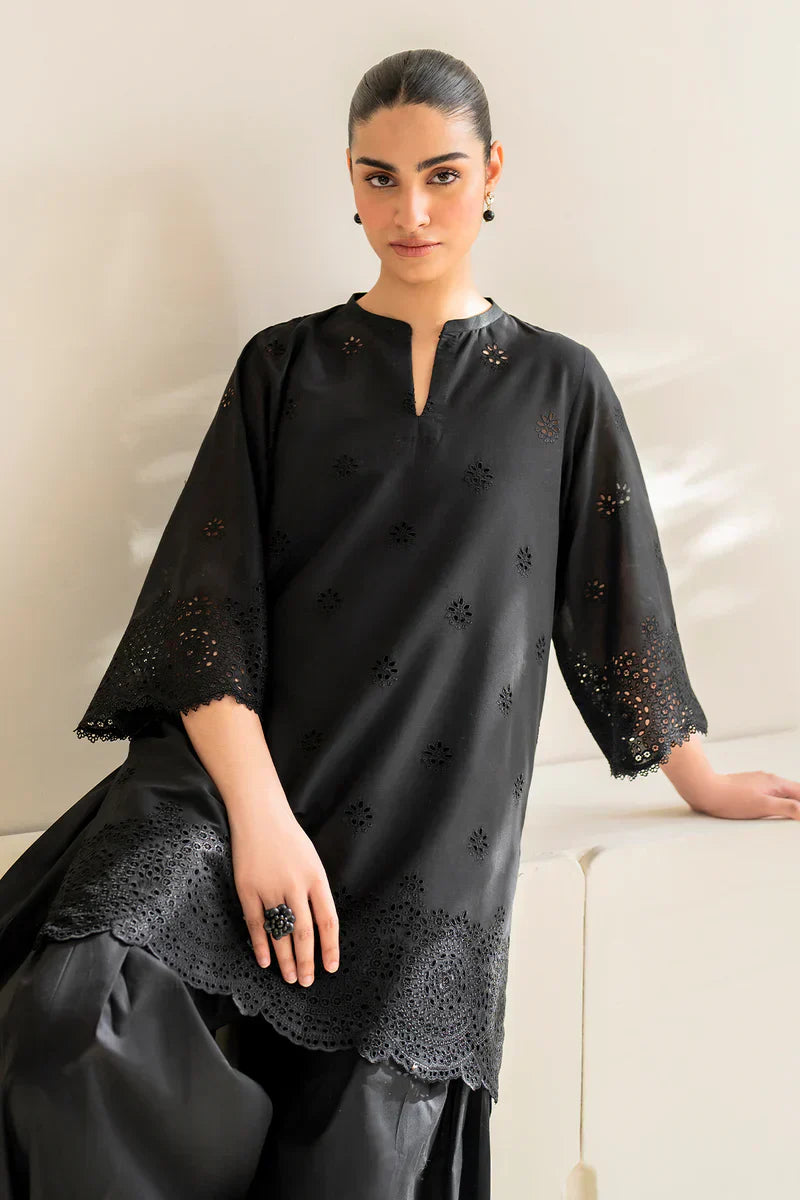 BAROQUE Dhanak 3PC Embroidered Suit with Chiffon Dupatta – ZC152