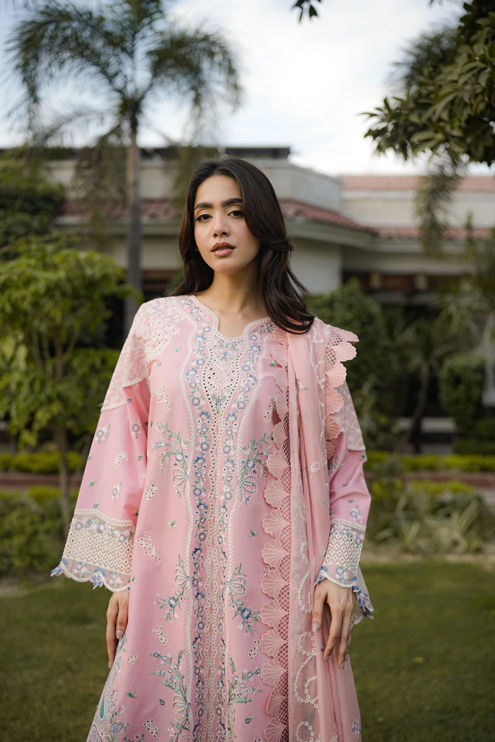 Aneela's 3 piece embroidered suit FS685