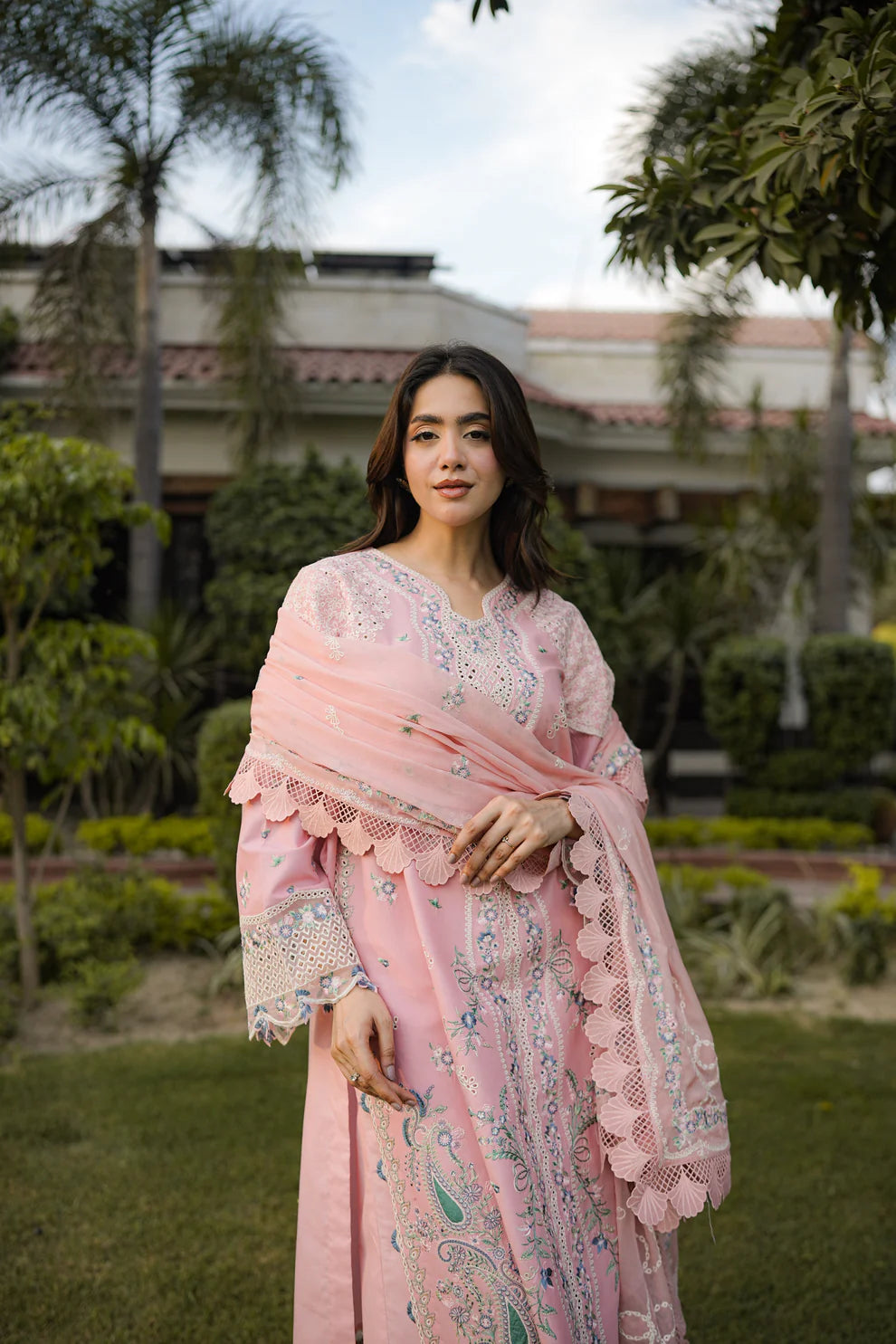 Aneela's 3 piece embroidered suit FS685