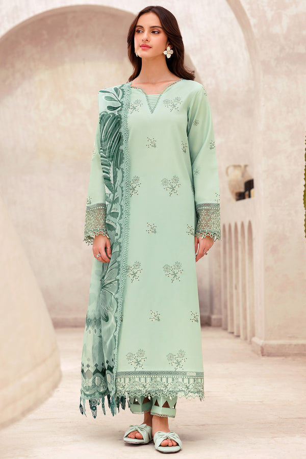 Dhanak 3PC Embroidered Shirt with Digital Printed Wool Shawl – ZC3279