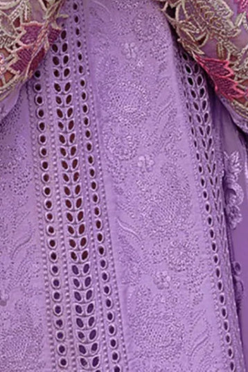 Dhanak 3PC Embroidered Shirt with Organza Embroidered Dupatta – ZC3341