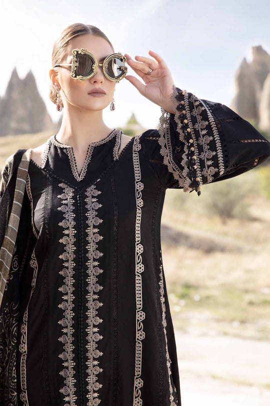 Dhanak-3PC Embroidered Shirt with Digital Printed Wool Shawl - 3426