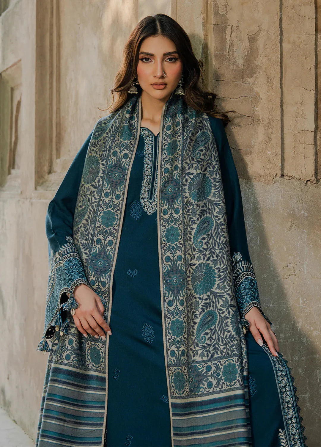 Lawn-3PC Embroidered Shirt with Digital Printed Jacquard Dupatta-SS5055