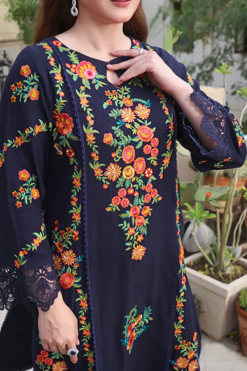 Lawn-3PC Embroidered Shirt with Digital Printed Jauqard Dupatta SS- 5131