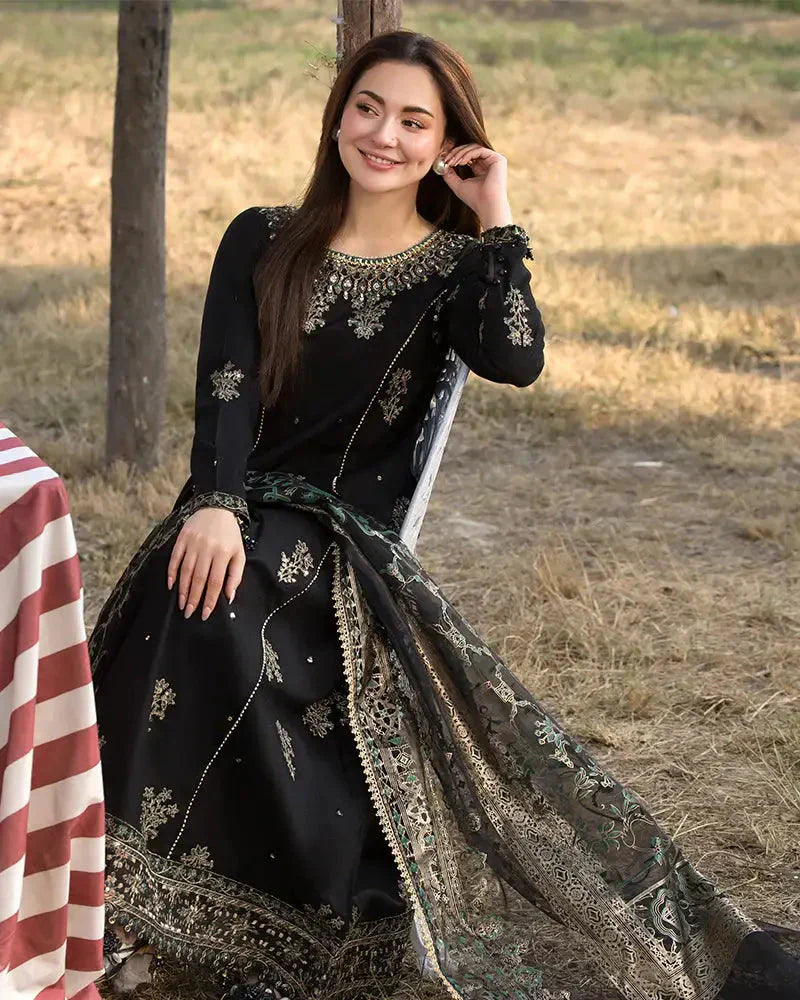 Lawn 3PC Embroidered Shirt with Digital Printed Silk Dupatta – ZC1174