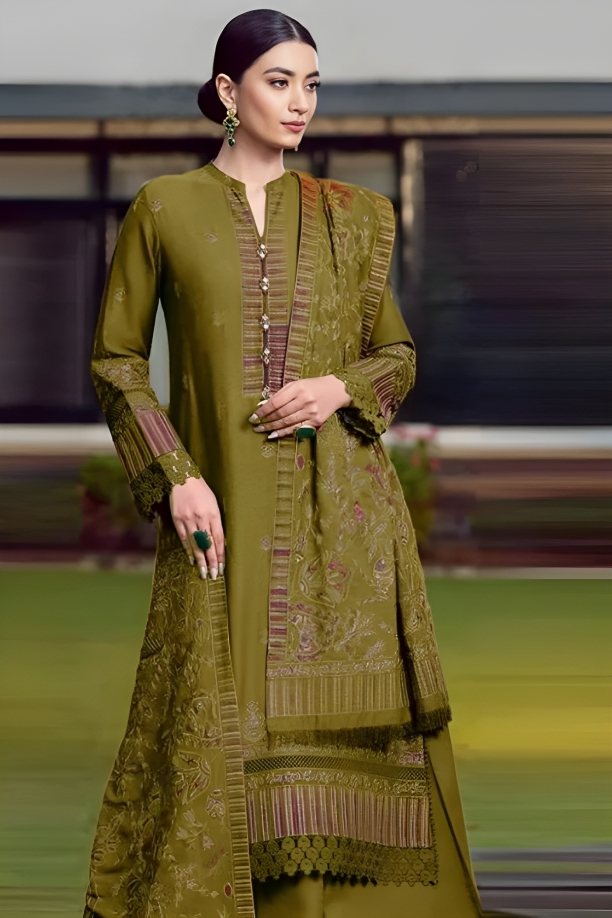 Dhanak 3PC Embroidered Suit – ZC579