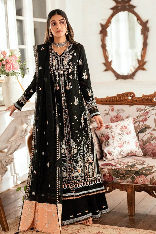 Dhanak 3PC Embroidered Shirt with Dhanak Embroidered Dupatta – ZC3395
