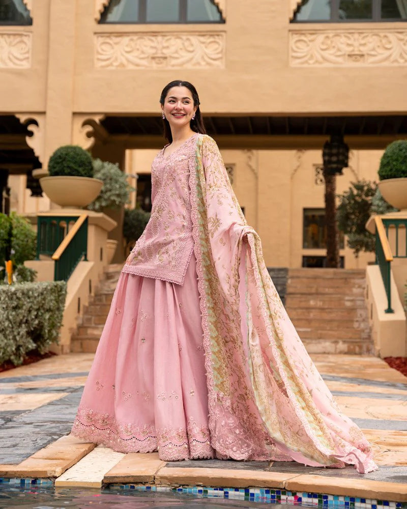 Lawn-3PC Chikankari Embroidered Shirt With Chiffon Printed Dupatta-SS5260
