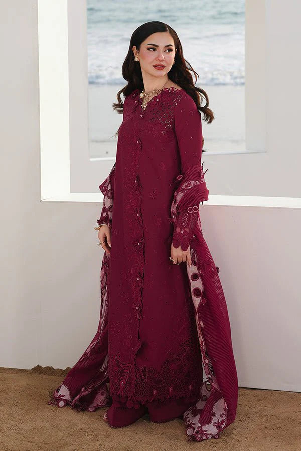 Lawn-3PC Chikankari Embroidered With Organza Embroidered Dupatta-SS5219