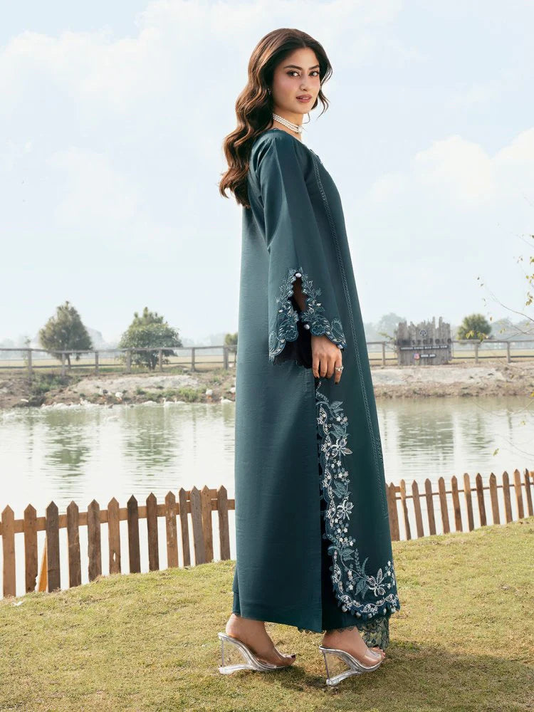 Lawn-3PC Chikankari Embroidered With Organza Embroidered Dupatta-SS5283