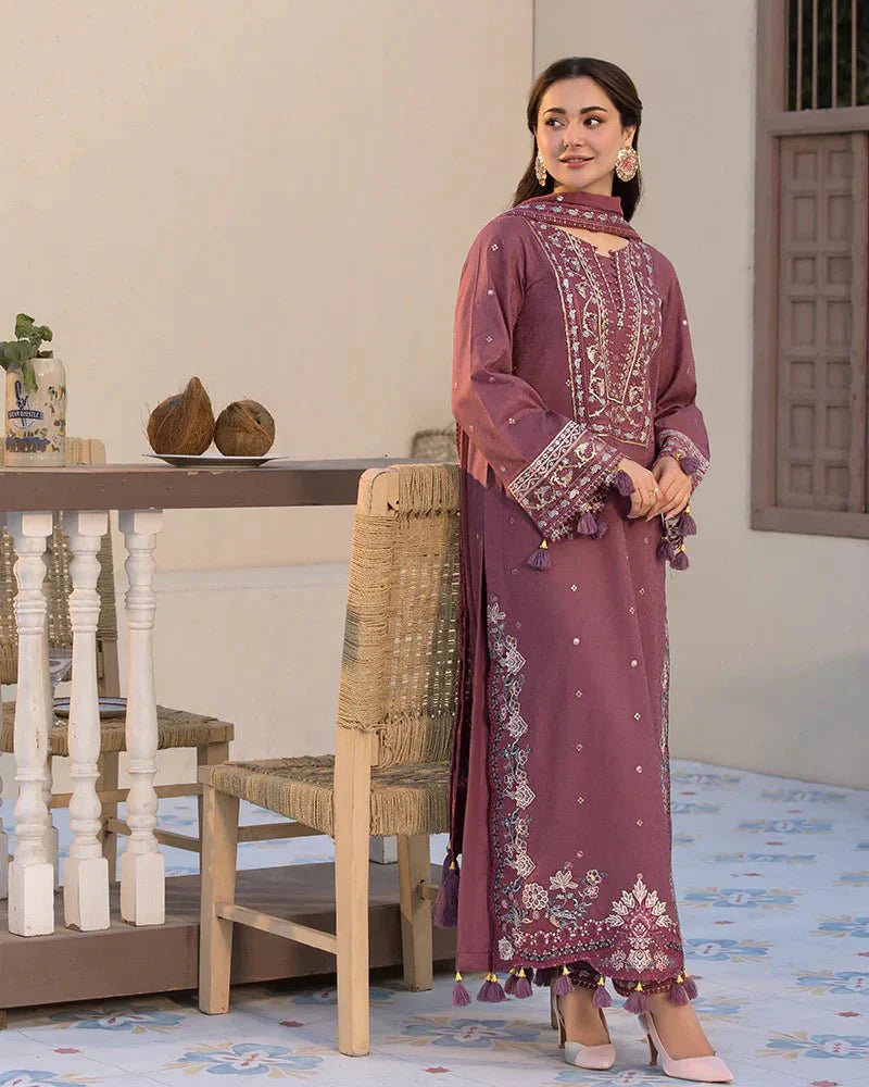 Lawn-3PC Embroidered Shirt with Chiffon Embroidered Dupatta- SS5064