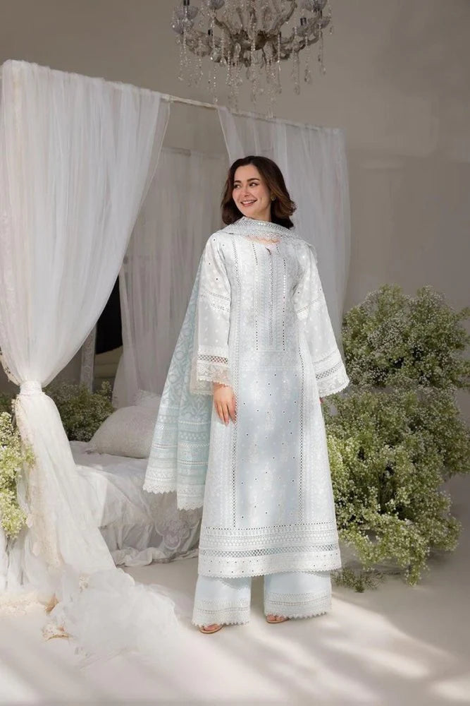 Lawn-3PC Embroidered Shirt with Digital Printed Chiffon Dupatta-SS5103
