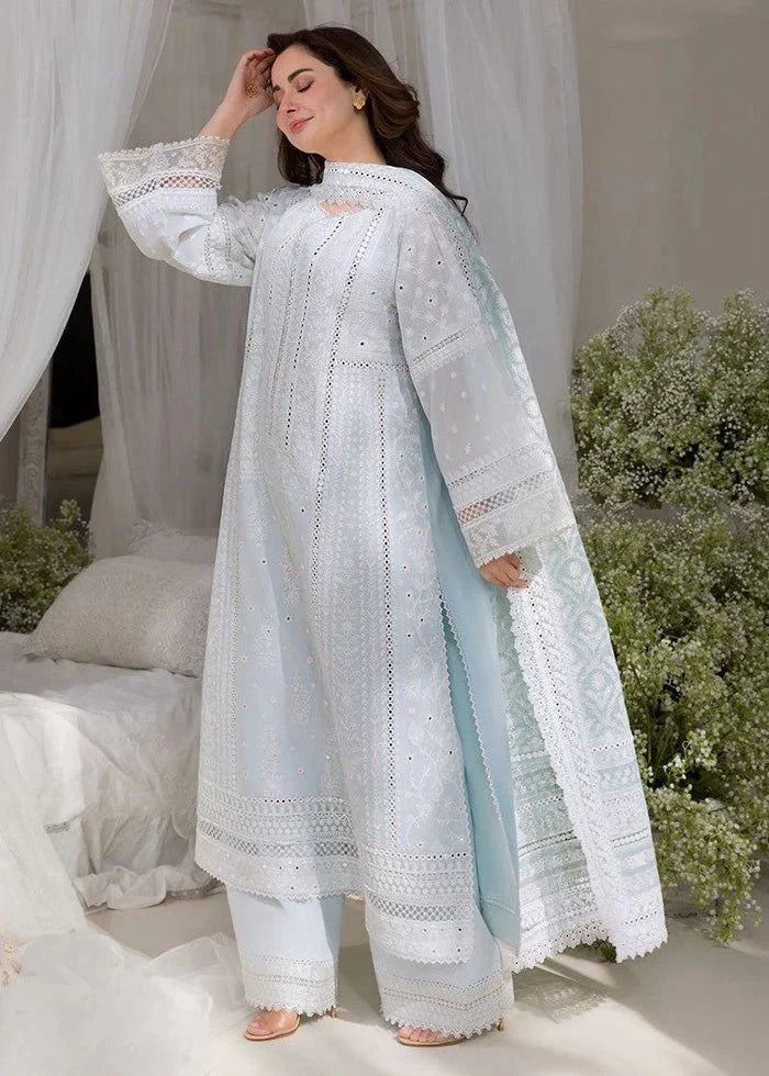 Lawn-3PC Embroidered Shirt with Digital Printed Chiffon Dupatta-SS5103