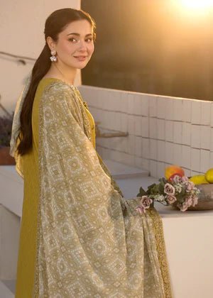 Lawn-3PC Embroidered Shirt with Digital Printed Jacquard Dupatta - SS1324