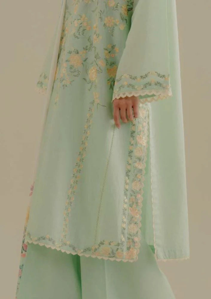 Lawn-3PC Embroidered Shirt with Digital Printed Jacquard Dupatta-SS1395
