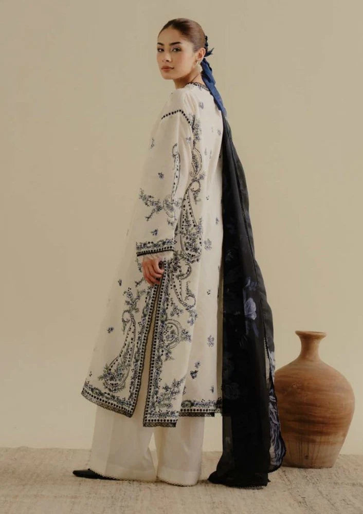 Lawn-3PC Embroidered Shirt with Digital Printed Jacquard Dupatta-SS1400