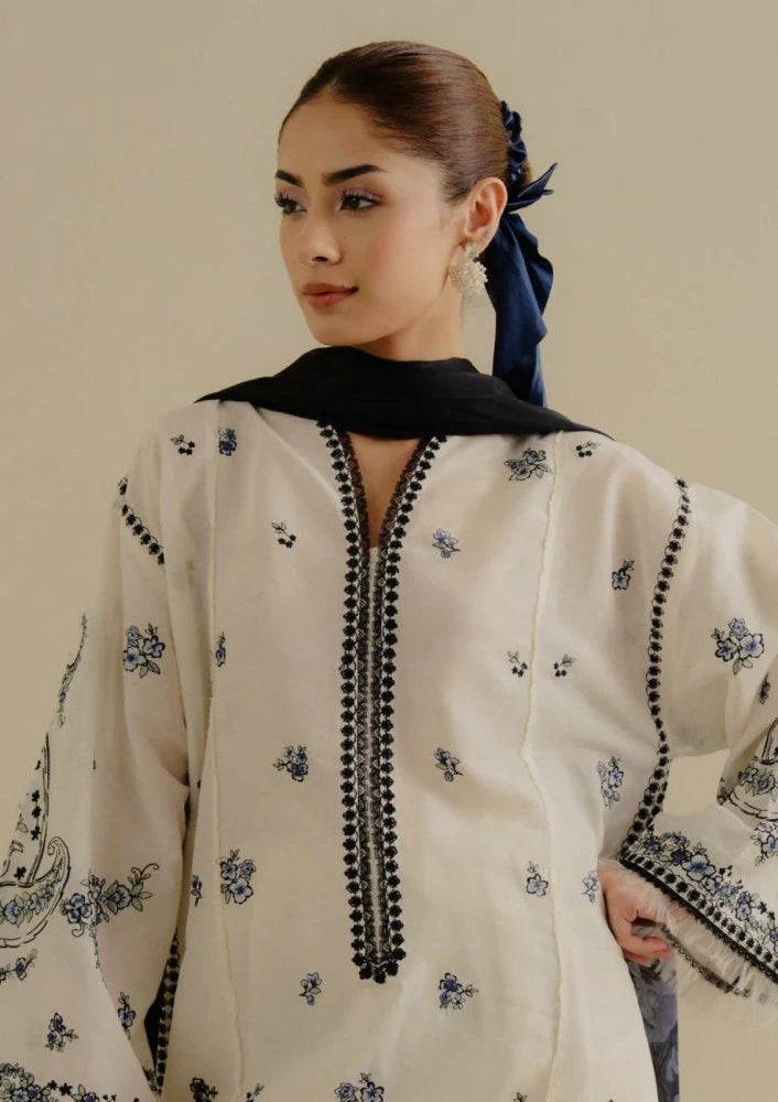 Lawn-3PC Embroidered Shirt with Digital Printed Jacquard Dupatta-SS1400