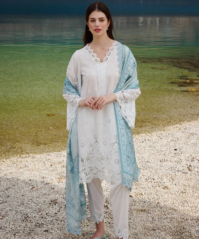 Lawn-3PC Embroidered Shirt with Digital Printed Jacquard Dupatta-SS1407