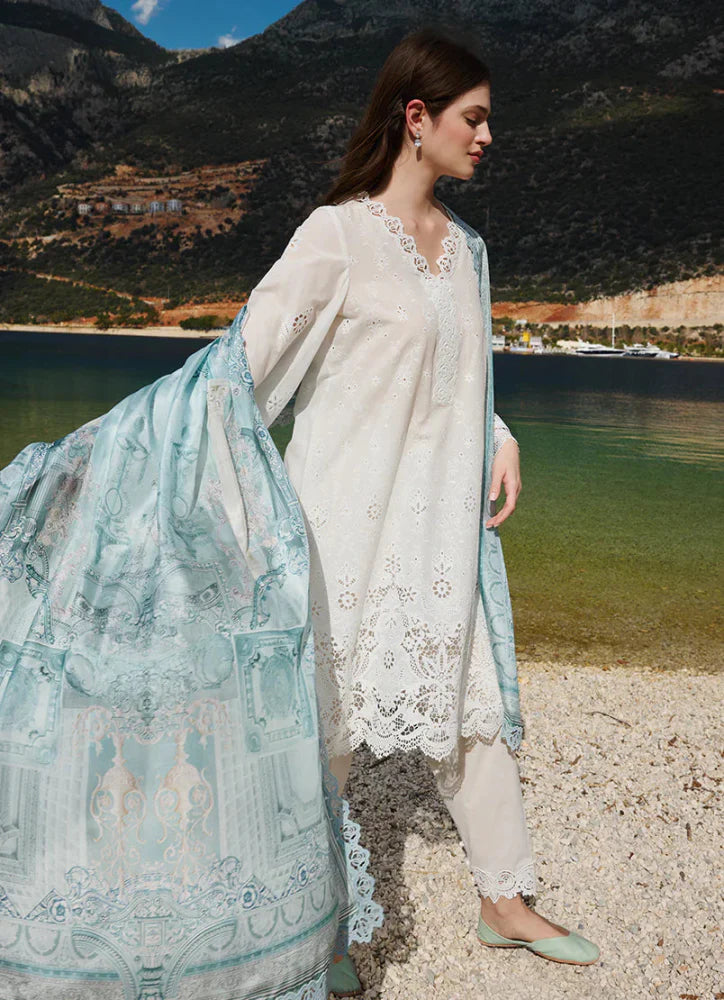 Lawn-3PC Embroidered Shirt with Digital Printed Jacquard Dupatta-SS1407