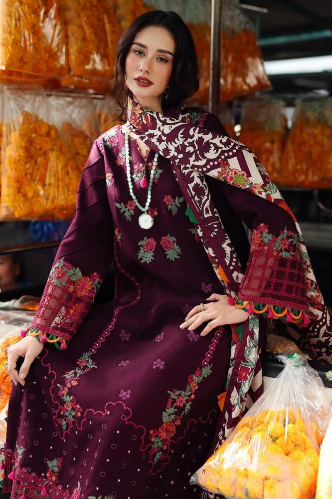 Lawn -3PC Embroidered Shirt with Digital Printed Jacquard Dupatta- SS5059